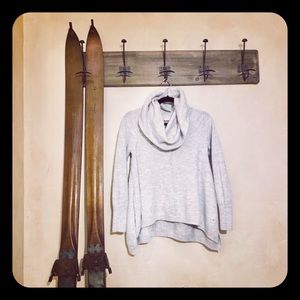 🦙3/$50 Alpaca Grey Asymmetrical Sides Oversized FOR THEE Turtleneck Sweater-S/M